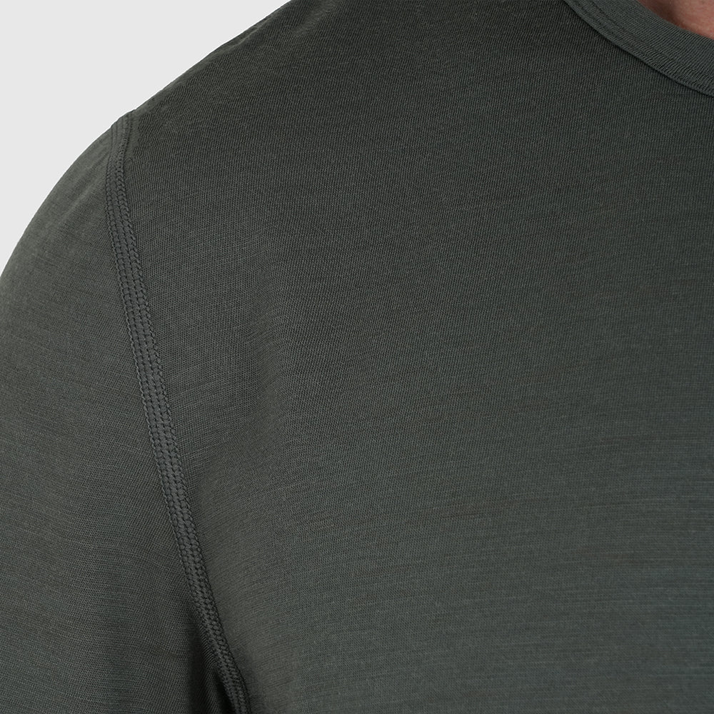 Mens Camping Merino Blend T-Shirt (Urban Chic/Lime)