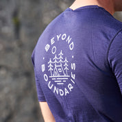 Fjern Mens Camping Merino Blend T-shirt (Navy/White)