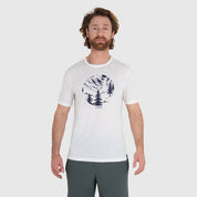 Mens Catch The Wild Merino Blend T-Shirt (Chalk/Navy)