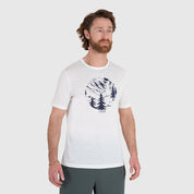 Mens Catch The Wild Merino Blend T-Shirt (Chalk/Navy)