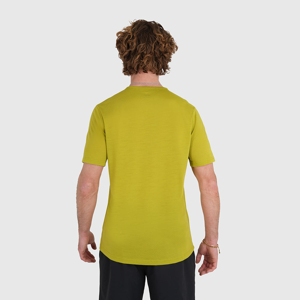 Mens Catch The Wild Merino Blend T-Shirt (Lime/Petrol)
