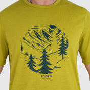 Mens Catch The Wild Merino Blend T-Shirt (Lime/Petrol)