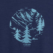 Mens Catch The Wild Merino Blend T-Shirt (Navy/Mineral Blue)