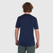 Mens Catch The Wild Merino Blend T-Shirt (Navy/Mineral Blue)