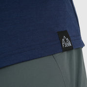 Mens Catch The Wild Merino Blend T-Shirt (Navy/Mineral Blue)