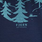 Mens Catch The Wild Merino Blend T-Shirt (Navy/Mineral Blue)