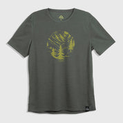 Mens Catch The Wild Merino Blend T-Shirt (Urban Chic/Lime)