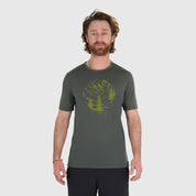 Mens Catch The Wild Merino Blend T-Shirt (Urban Chic/Lime)