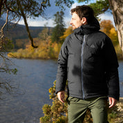 Fjern Mens Eldfjall Waterproof Down Jacket (Black/Storm)