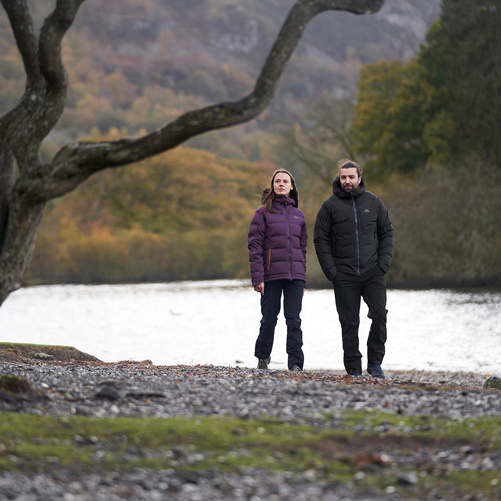 Fjern Mens Eldfjall Waterproof Down Jacket (Black/Storm)