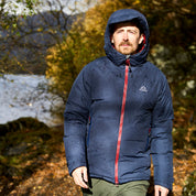 Fjern Mens Eldfjall Waterproof Down Jacket (Navy/Rust)