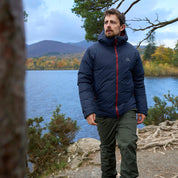 Fjern Mens Eldfjall Waterproof Down Jacket (Navy/Rust)