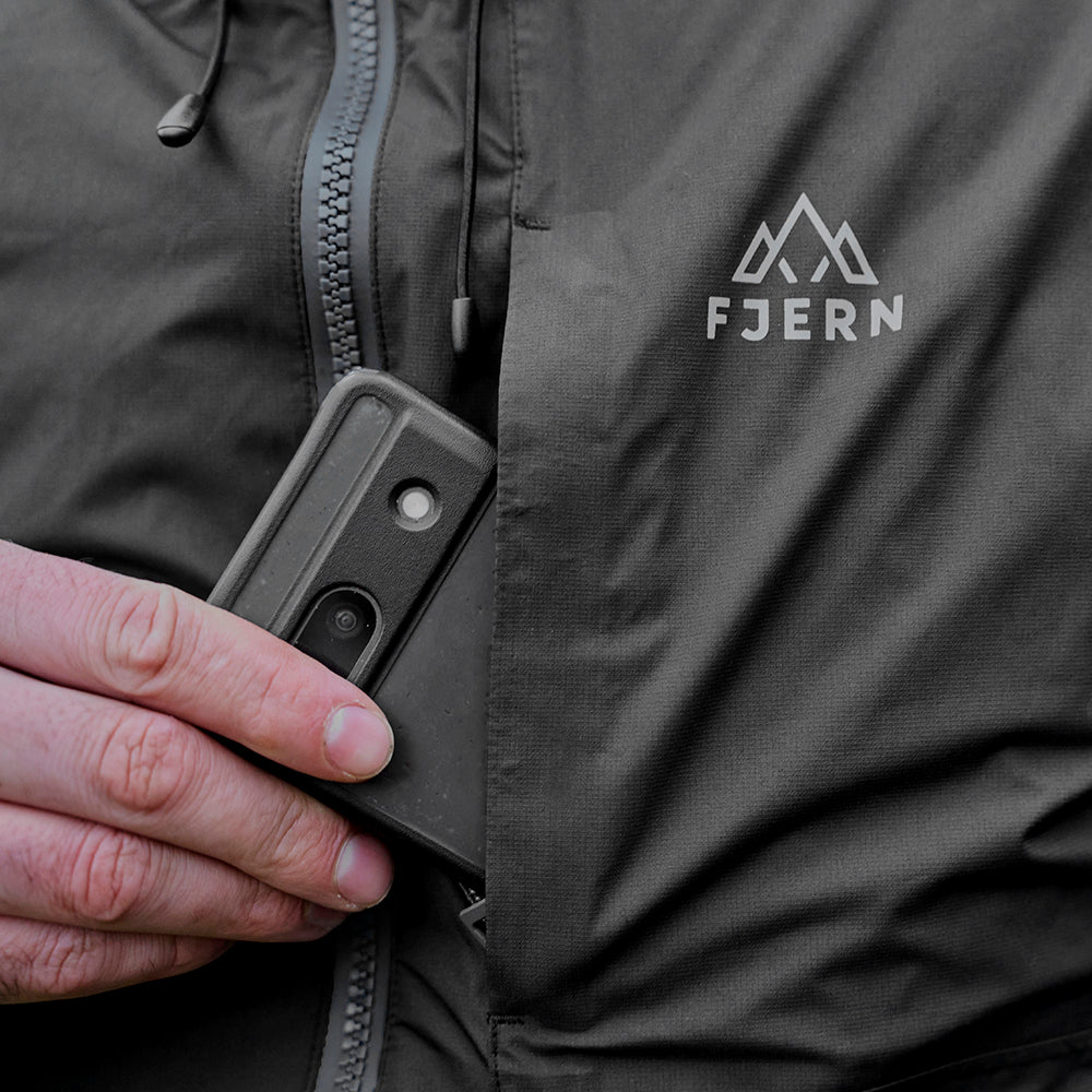 Mens Eldfjall Waterproof Down Parka (Black/Storm)