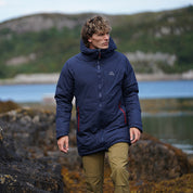 Fjern Mens Eldfjall Waterproof Down Parka (Navy/Rust)