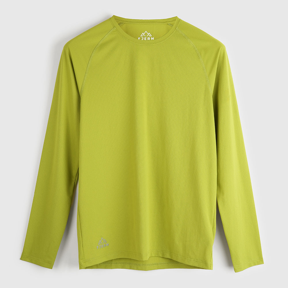 Mens Fjall LS Crew T-Shirt (Lime)