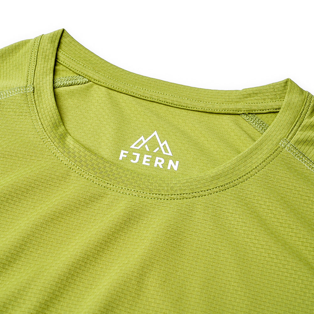 Mens Fjall LS Crew T-Shirt (Lime)