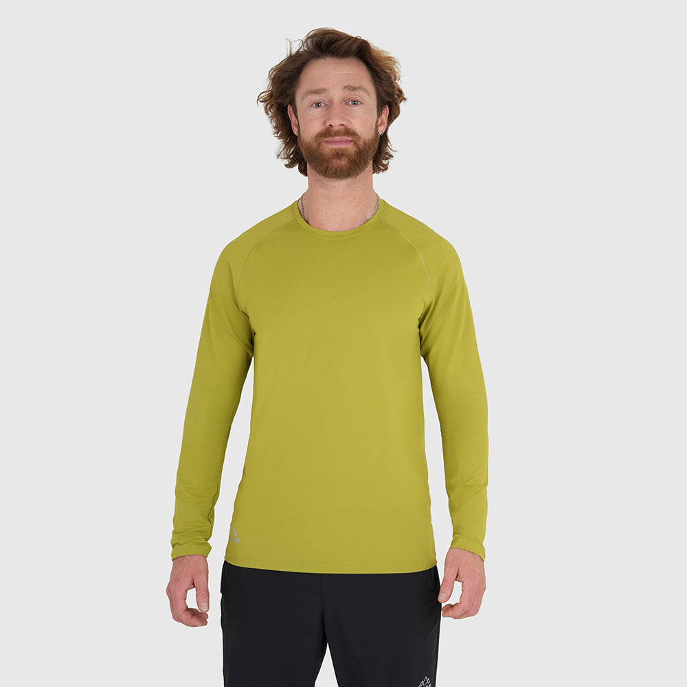 Mens Fjall LS Crew T-Shirt (Lime)