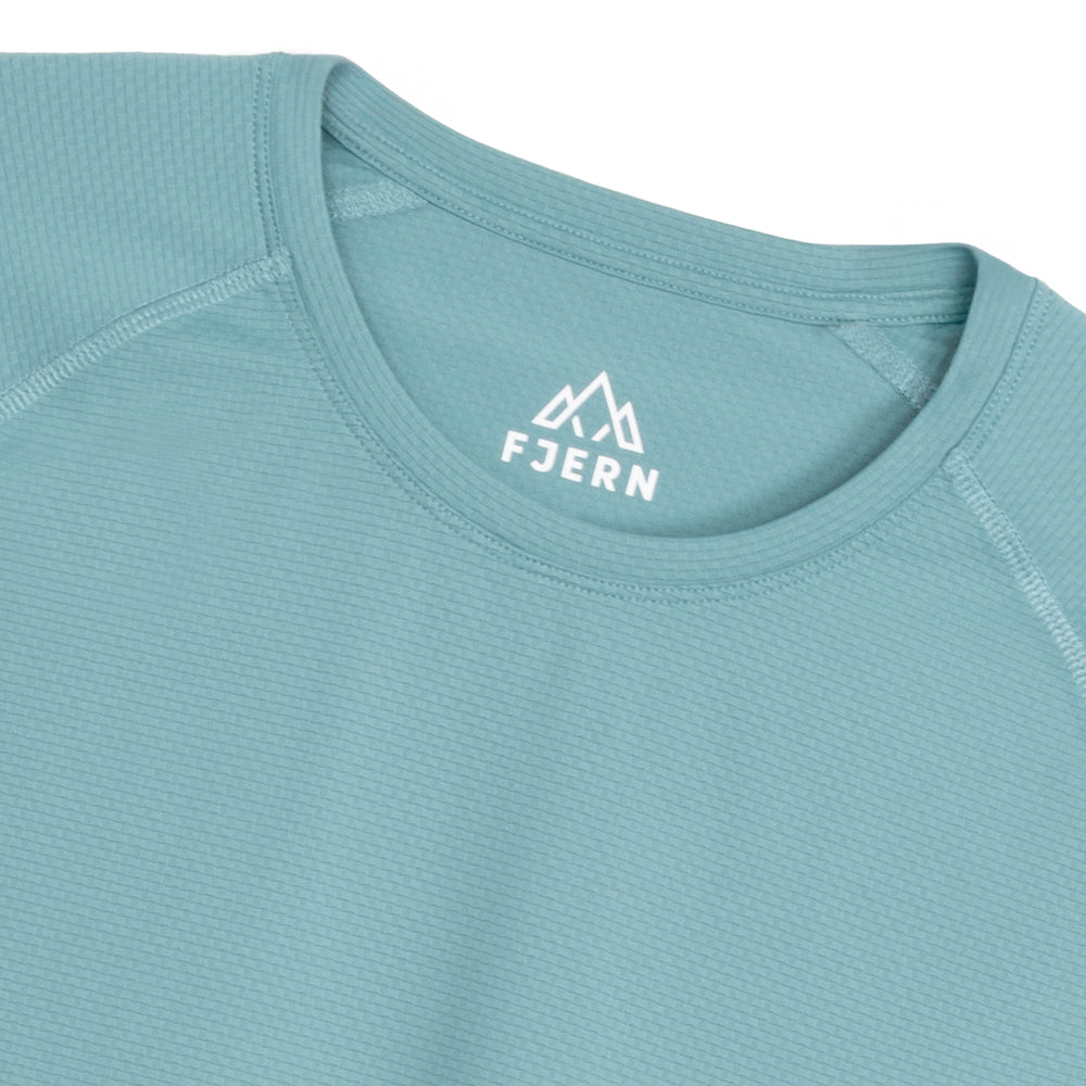 Mens Fjall LS Crew T-Shirt (Mineral Blue)