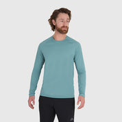 Mens Fjall LS Crew T-Shirt (Mineral Blue)