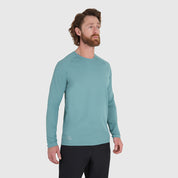 Mens Fjall LS Crew T-Shirt (Mineral Blue)