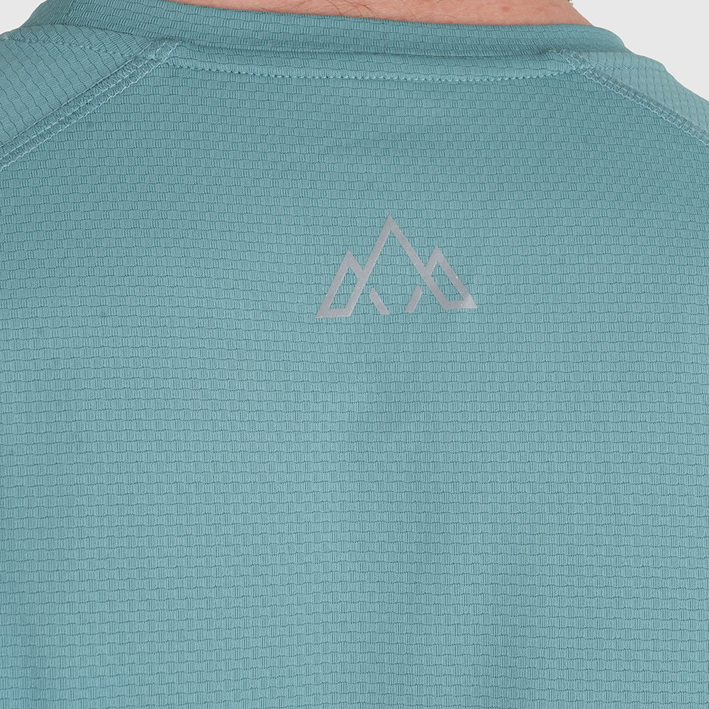 Mens Fjall LS Crew T-Shirt (Mineral Blue)