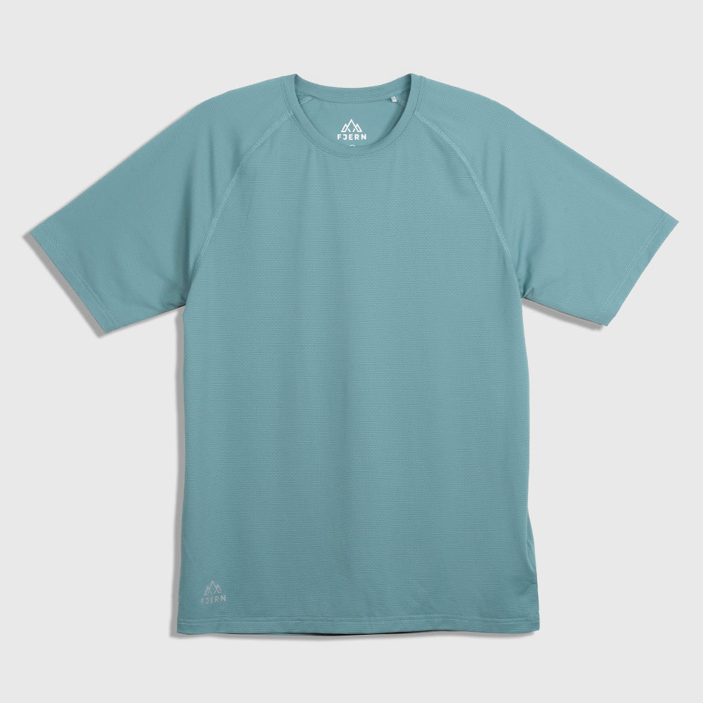 Mens Fjall Crew T-Shirt (Mineral Blue)