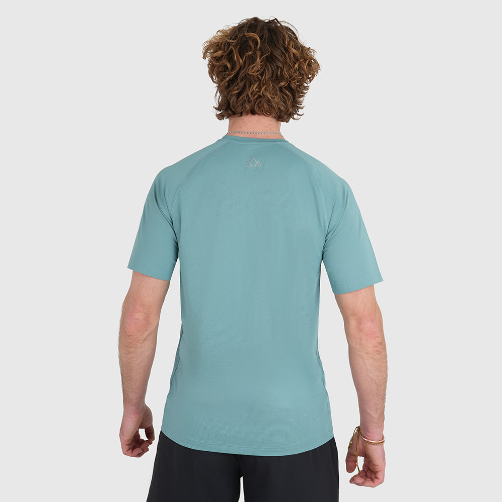 Mens Fjall Crew T-Shirt (Mineral Blue)