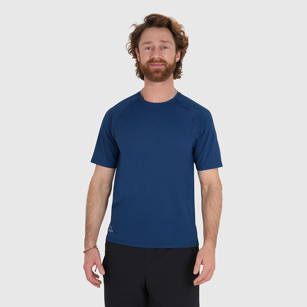 Mens Fjall Crew T-Shirt (Poseidon)