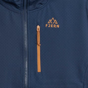 Mens Fjälltopp Tech Hooded Jacket (Navy/Mustard)