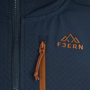 Mens Fjälltopp Tech Hooded Jacket (Navy/Mustard)