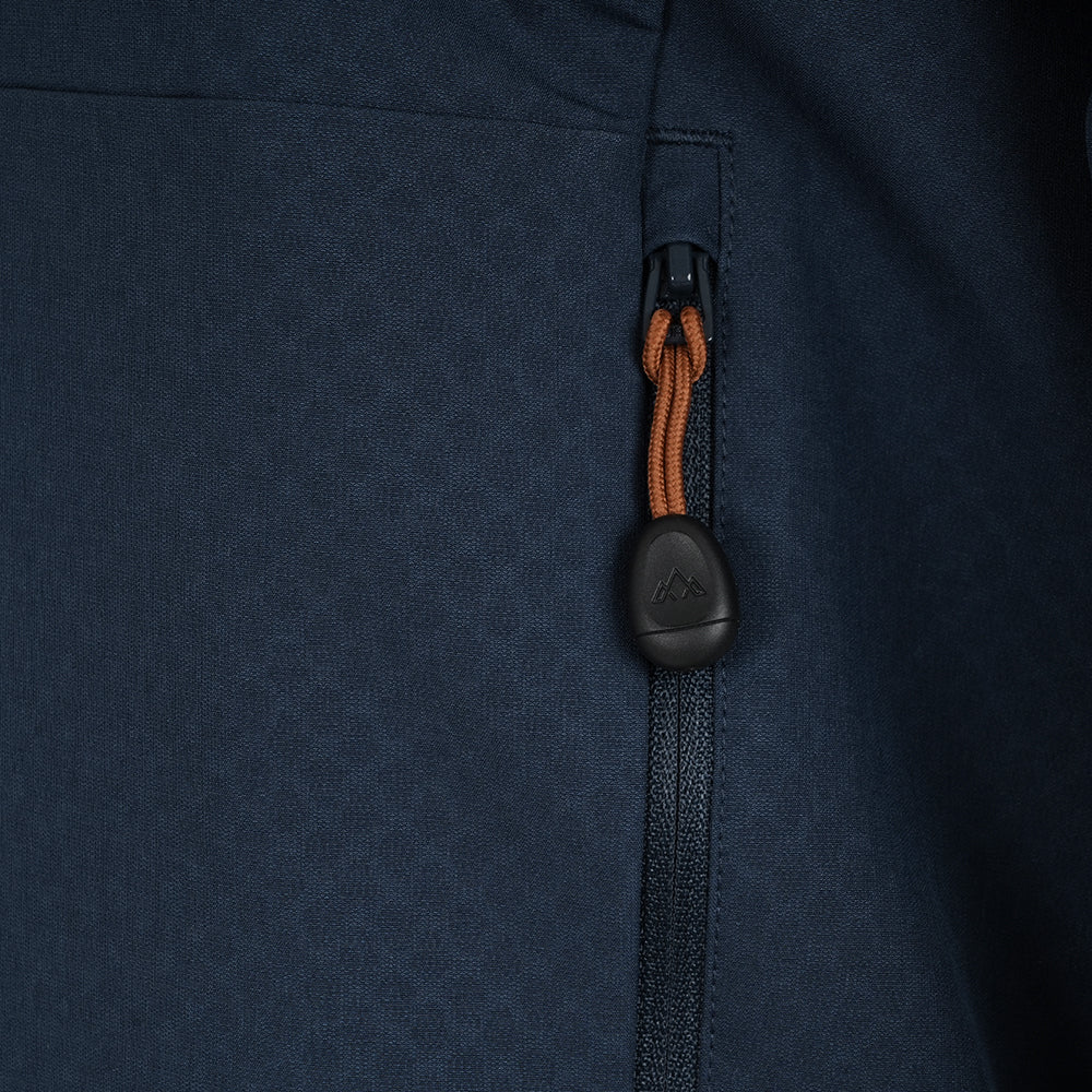 Mens Fjälltopp Tech Hooded Jacket (Navy/Mustard)