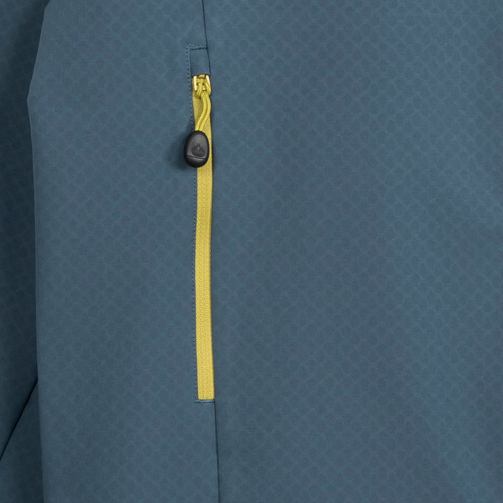 Mens Fjälltopp Tech Hooded Jacket (Orion Blue/Lime)