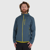 Mens Fjälltopp Tech Hooded Jacket (Orion Blue/Lime)