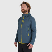 Mens Fjälltopp Tech Hooded Jacket (Orion Blue/Lime)