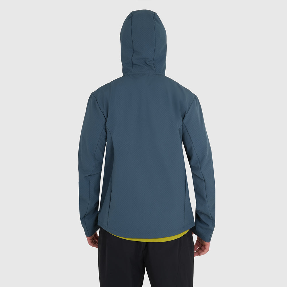 Mens Fjälltopp Tech Hooded Jacket (Orion Blue/Lime)