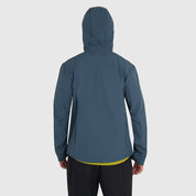 Mens Fjälltopp Tech Hooded Jacket (Orion Blue/Lime)