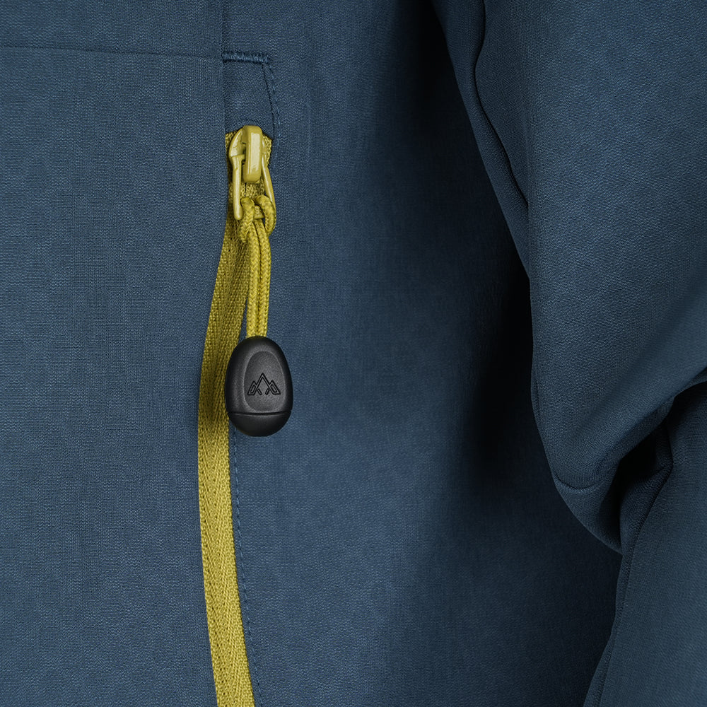 Mens Fjälltopp Tech Hooded Jacket (Orion Blue/Lime)