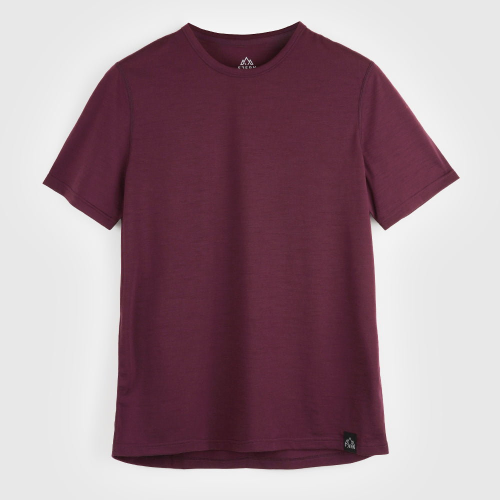 Mens Henge Merino Blend T-Shirt (Aubergine)