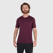 Mens Henge Merino Blend T-Shirt (Aubergine)