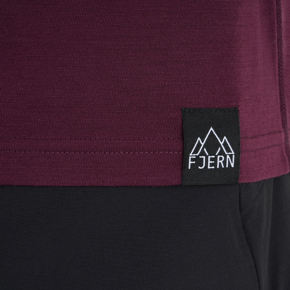 Mens Henge Merino Blend T-Shirt (Aubergine)