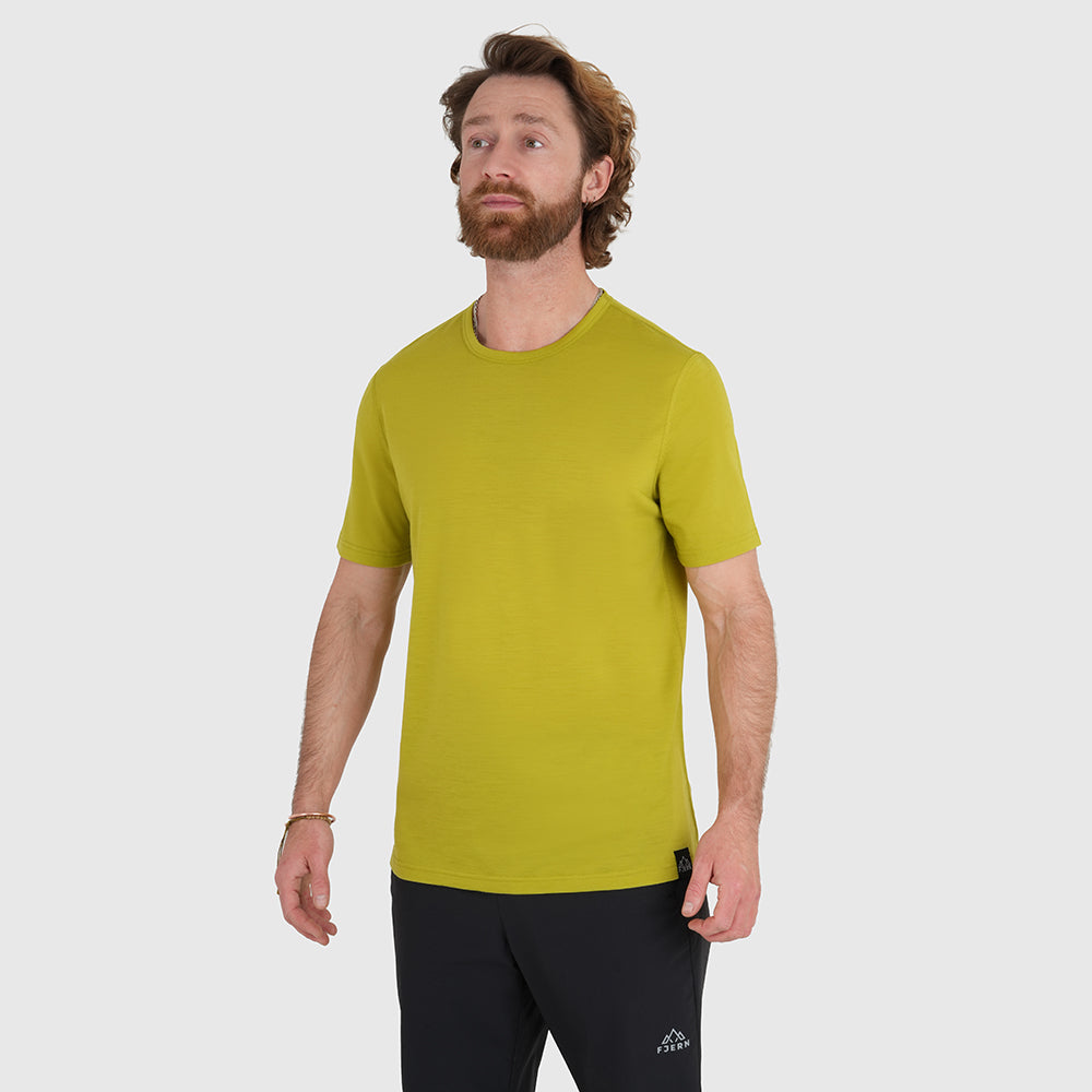Mens Henge Merino Blend T-Shirt (Lime)