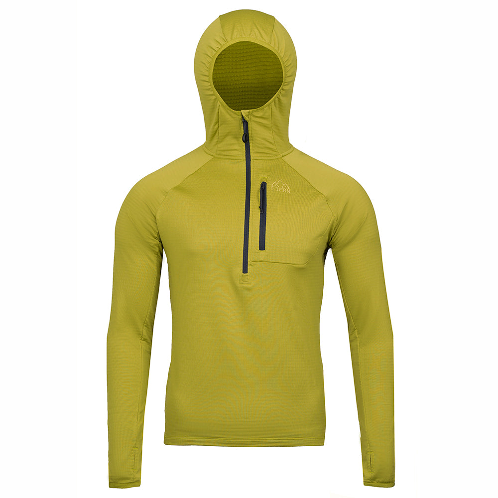 Fjern Mens Klifra Light Grid Fleece Pullover (Lime/Storm)