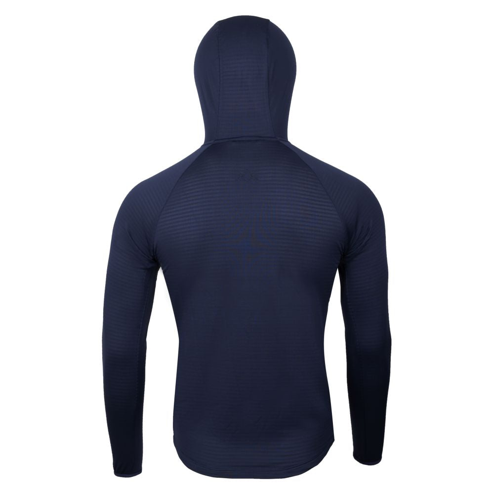 Fjern Mens Klifra Light Grid Fleece Pullover (Navy/Moss)