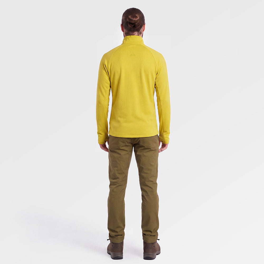 Mens Klifra 1/2 Zip Light Grid Fleece (Lime/Storm) ✦AI