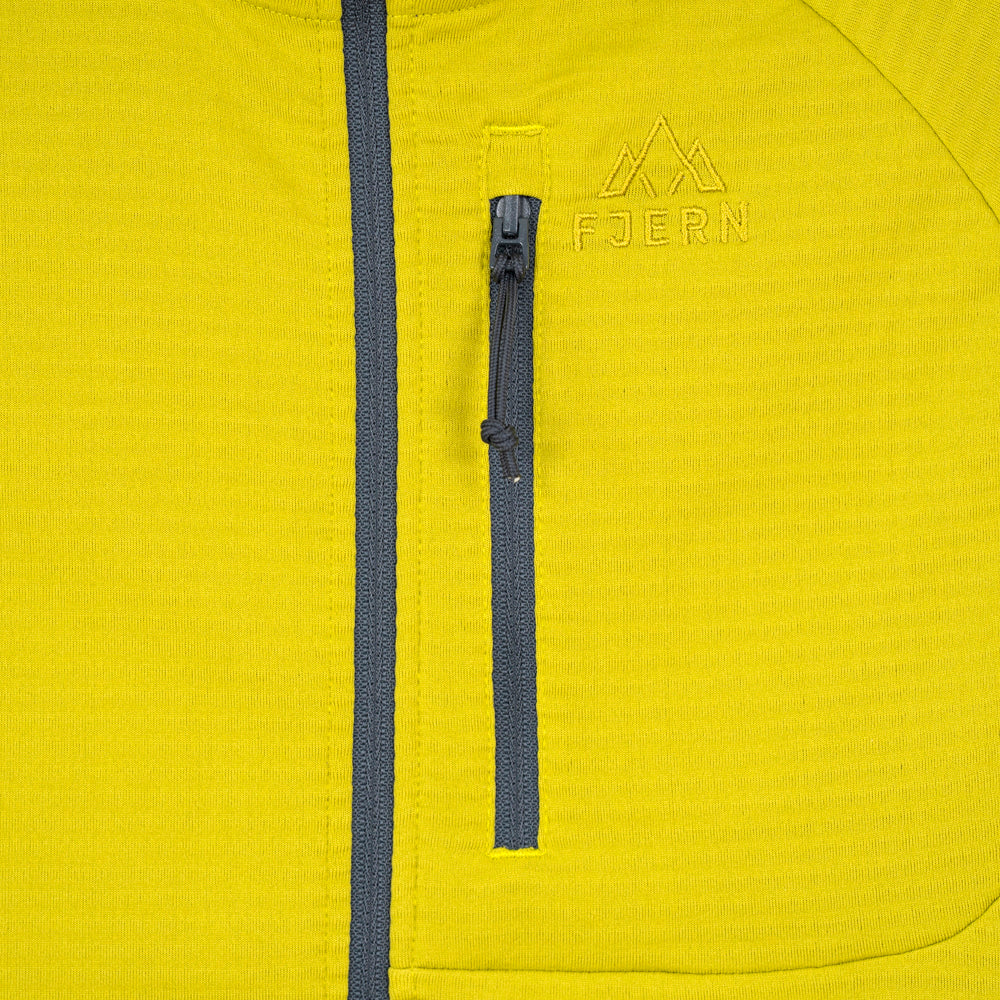 Mens Klifra 1/2 Zip Light Grid Fleece (Lime/Storm)