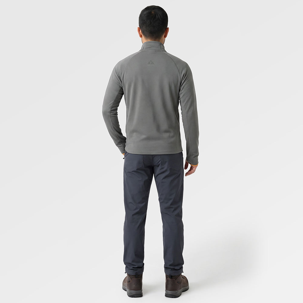 Mens Klifra 1/2 Zip Light Grid Fleece (Urban Chic/Mustard) ✦AI