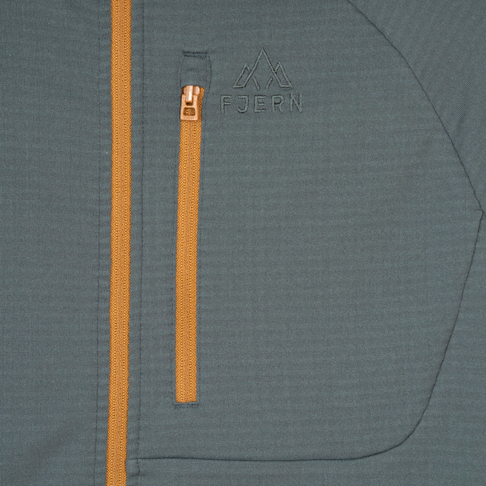 Mens Klifra 1/2 Zip Light Grid Fleece (Urban Chic/Mustard)