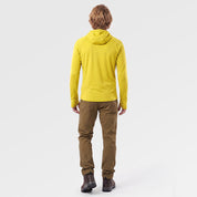 Mens Klifra Hooded Full Zip Light Grid Fleece (Lime/Storm) ✦AI