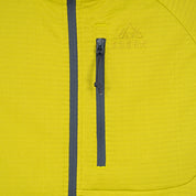 Mens Klifra Hooded Full Zip Light Grid Fleece (Lime/Storm)