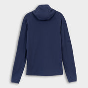 Mens Klifra Hooded Full Zip Light Grid Fleece (Navy/Moss)